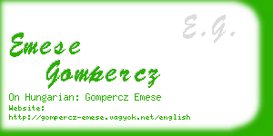 emese gompercz business card